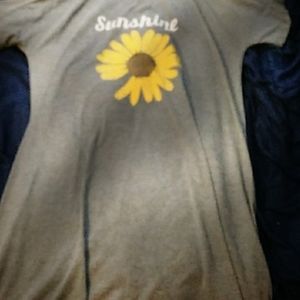 Grey sunflower dress